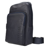 Piquadro Blue Leather Crossbody Bag